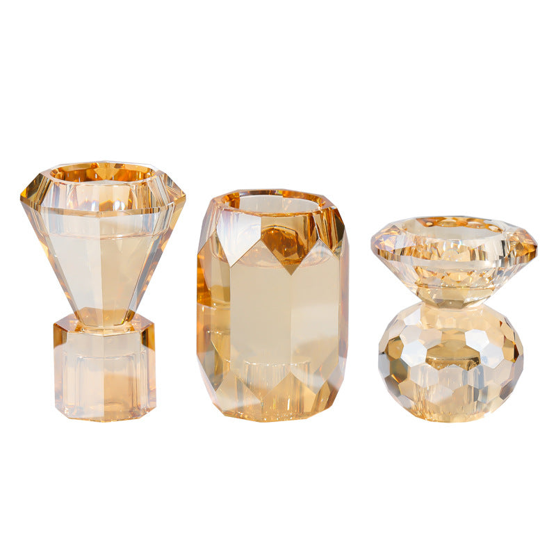 Crystal Simple Crystal Candle Holder Wedding Decoration