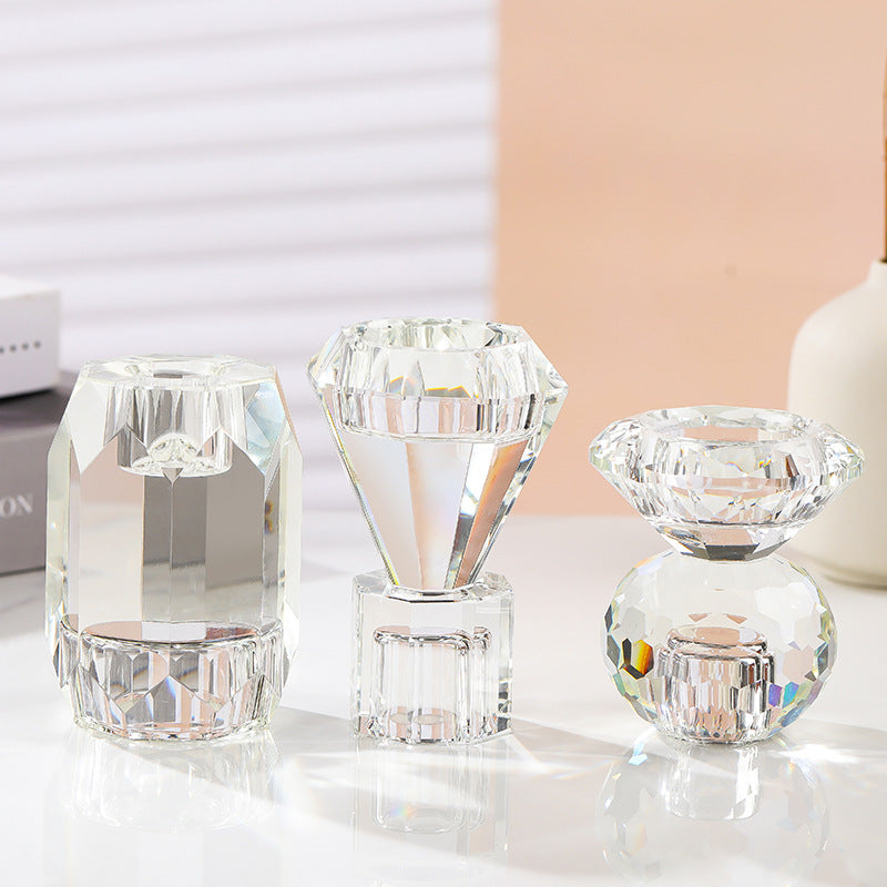 Crystal Simple Crystal Candle Holder Wedding Decoration