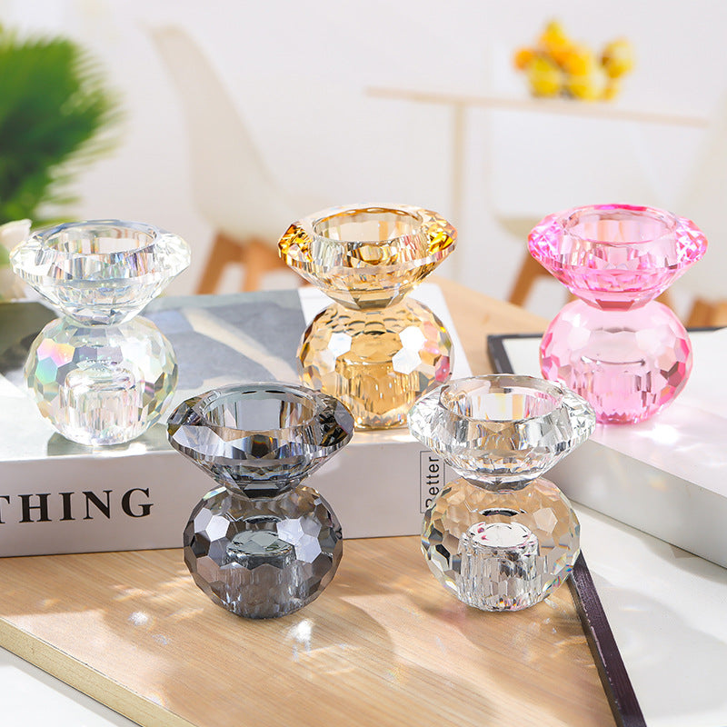 Crystal Simple Crystal Candle Holder Wedding Decoration