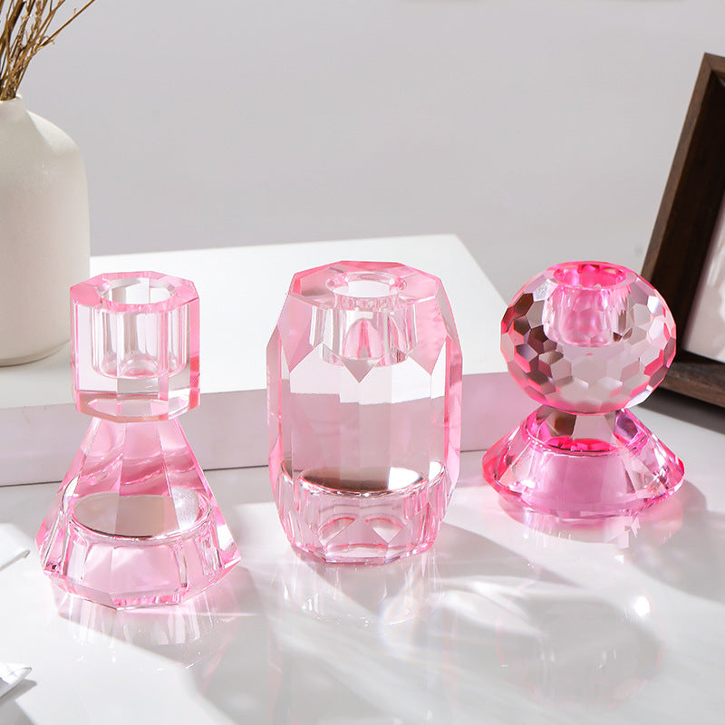 Crystal Simple Crystal Candle Holder Wedding Decoration