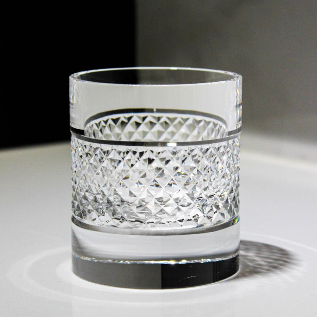 Vintage Crystal Carved Cup
